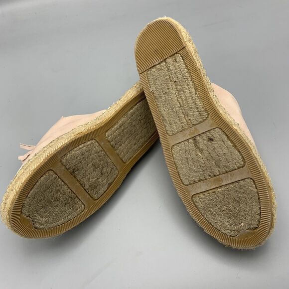 Seven Dials Sandals, Women's 8.5, Faux Suede Espadrille, Open Toe Tassled Pink - Picture 4 of 10